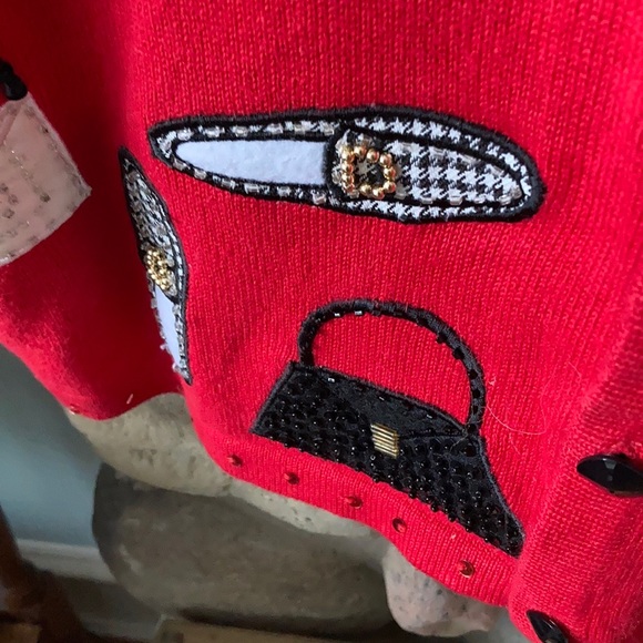 Vintage sequinned cardigan the collective works of Berek by Takako Sakon - Picture 3 of 15